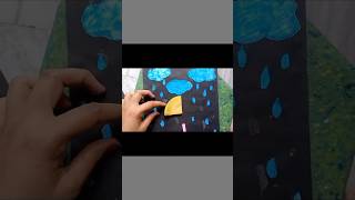 How to craft creation rainfall with umbrella☂️ art wall hangingcraft ideas simple [upl. by Renraw]