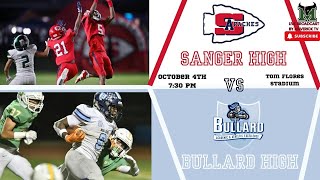 Sanger Apaches Vs Bullard Knights  High School Football Oct 4th [upl. by Hamel]