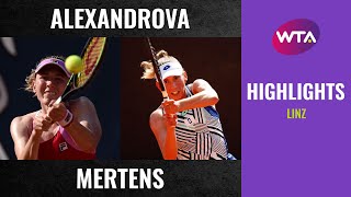 Elise Mertens vs Ekaterina Alexandrova  2020 Linz Semifinal  WTA Highlights [upl. by Reffineg]