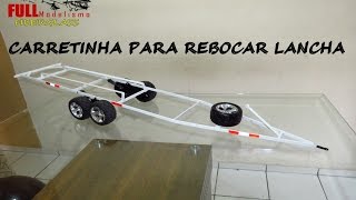 Carretinha rebocadora para lanchabarco rc automodeloRC CAR TOWING BOAT RC [upl. by Adin958]