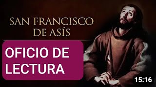 🔴🌿 OFICIO DE LECTURA VIERNES 4 DE OCTUBRE24 MEMORIA DE SAN FRANCISCO DE ASÍS 🌿 [upl. by Ycat]