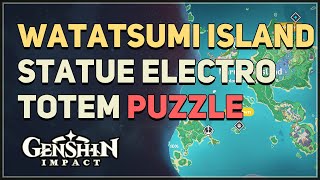 Watatsumi Island Statue Electro Totem Puzzle Genshin Impact Hidden Achievement [upl. by Kristofer532]