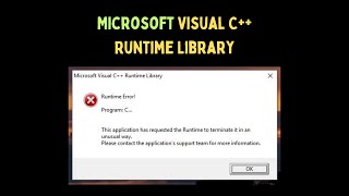 How to Fix Microsoft Visual C Runtime Library Error on Windows 1110 [upl. by Anippesuig]