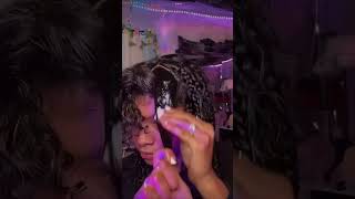 The curly hair process  annasdivinestudio Itscurlywrld curlyhairstyles curlyhair curls [upl. by Shannan]