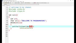 tolower function in c  c tolower character in c [upl. by Aiyram]