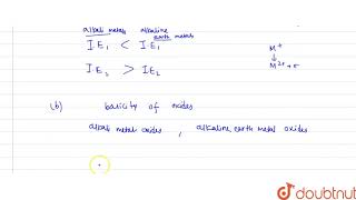 Compare the alkali metals and alkaline earth metals with respect to a ionisation [upl. by Kev]