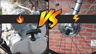 Electric Bikes vs Motorized Gas Bikes  Which Is Best For You [upl. by Gage]