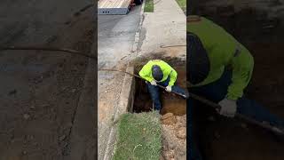 Trenchless water main pull no need to ruin your steps [upl. by Markowitz921]