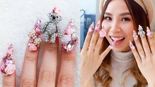 Japanese Celebrity Nail Artist Gave Me Extreme 3D Nail Art 💅🏻  Best in Beauty [upl. by Glynas]