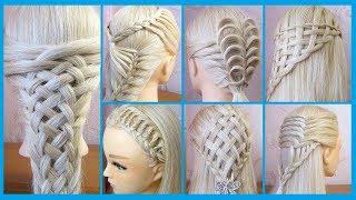 TUTO 💙 7 Coiffures simples et belles 💙 cheveux longsmi longs 💙 facile à faire [upl. by Eita534]