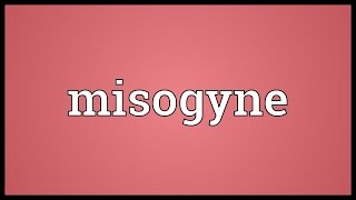 Misogyne Meaning [upl. by Mena]