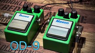 Ibanez TS9 vs Maxon OD9 [upl. by Nilknarf375]