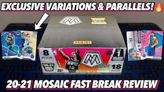 EXCLUSIVE ROOKIE VARIATIONS🔥  202021 Panini Mosaic Basketball Fast Break Box Review [upl. by Maiga]