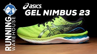 ASICS Gel Nimbus 23 First Look  Soft Cushioning Premium Comfort and LOTS of Gel [upl. by Arakal301]