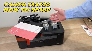 How to Setup Canon PIXMA TR4720 Printer For the First Time Connect to PC amp Scan [upl. by Acimad]