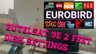 How to set eutelsat 9e 2 feet dish eurobird 9e punjab dish tv [upl. by Mcgean]