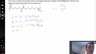 Degree of polymerization example problem [upl. by Chrisoula]