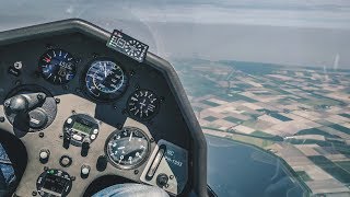 Discus B segelflugglider flight over the Netherlands zweefvliegcentrum noordkop [upl. by Burrton]