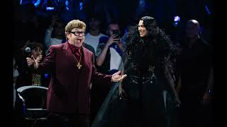 Watch Elton John join Dua Lipa on stage at special Royal Albert Hall orchestral show [upl. by Yadrahs]