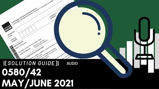 058042 MayJune 2021 Marking Scheme MS Audio Voiceover [upl. by Nemaj]