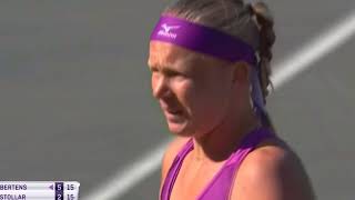 Kiki Bertens vs Fanny Stollar Highlights HD CHARLESTON 2018 [upl. by Ellegna496]