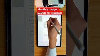 Monthly Budget using the 50 30 20 budgeting method Perfect for students who earn 2000 monthly [upl. by Ailey854]