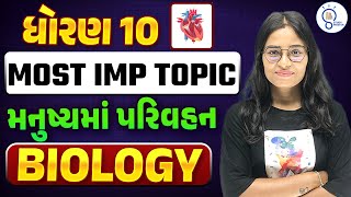 મનુષ્યમાં પરિવહન  Blood Circulation System in Humans  Biology  Std 10 Science Most Imp Topic [upl. by Aber]