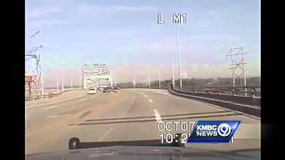 Watch man jump off bridge to escape police he survives [upl. by Jenkel]