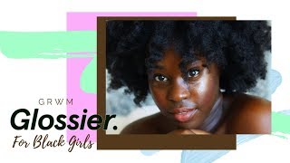 Full Face Glossier for Dark Skin  Black Girls  GRWM  Self Love Journey Makeup 💜 [upl. by Southworth]