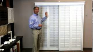 Plantation shutters on a sliding glass door [upl. by Netsrijk]