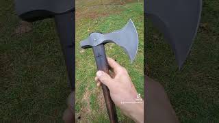 HAND FORGED COMBAT POLL TOMAHAWK BY MARK MCCOUN Available on ebay key word mccoun [upl. by Ahsimed822]