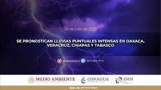 29 de julio de 2023 Pronóstico del Tiempo 8 h [upl. by Enohs]