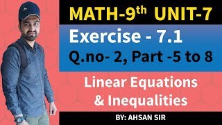 class 9 math chapter 7 exercise 71 Q2 Part5678 [upl. by Leila553]