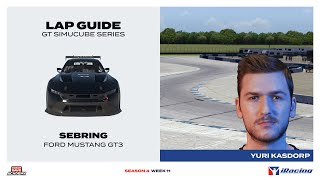 iRacing Lap Guide Ford Mustang GT3 at Sebring [upl. by Ier]