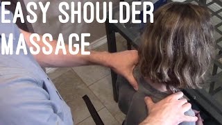 Massage Basics How to give a shoulderneck rub [upl. by Denten]