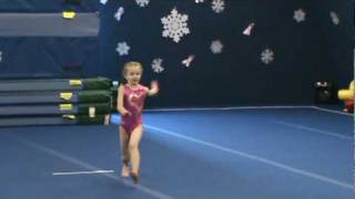 Gymnastics Christmas Gym Show Advanced Gymnast Laken 8 yrs old [upl. by Elinore]