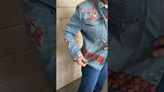 Stunning Upcycled Denim Jacket Transformation  Student Projectquot sustainablefashion denim [upl. by Nalaf]