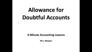 Allowance for Doubtful Accounts [upl. by Earley]