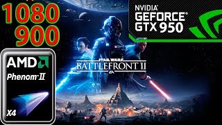 Star Wars Battlefront II AMD Phenom ii X4 955 GTX 950 1080900p [upl. by Leiria676]