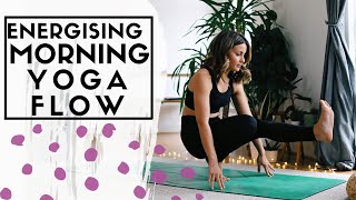 20MIN ENERGISING MORNING YOGA FLOW  HMFYOGA [upl. by Kurtzig]