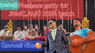 Freshers party JNMCAMU Wahuj 2k24 Qawwali by seniors jnmchAMUFreshersparty [upl. by Donelson]