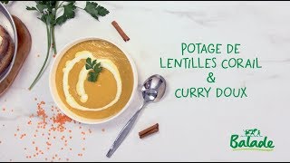 Potage de lentilles corail amp curry doux [upl. by Melisent]