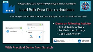 Bulk Data Transfer Azure Data Storage to SQL Database Using ADF [upl. by Eidarb]