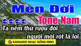 Men Đời  Karaoke Tone Nam  Karaoke Nhạc Sống 1990  Beat Mới [upl. by Teage901]