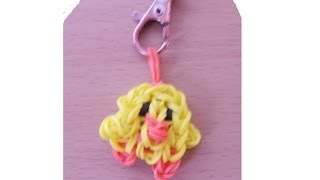 Loom Bands Anleitung deutsch Küken Schüsselanhänger  Charms ChickTutorial [upl. by Sherrie450]