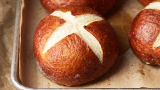 Pretzel Buns German Recipe Without Lye [upl. by Carly]