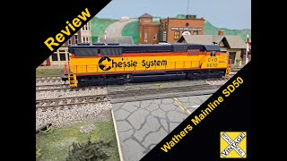 Product Spotlight Walthers Mainline EMD SD50 Chessie System Locomotive [upl. by Dibb96]