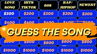 GUESS THE SONG JEOPARDY STYLE  MUSIC QUIZ  4 [upl. by Wimsatt701]