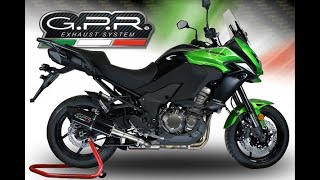 Scarico GPR KAWASAKI VERSYS 1000 GPR Exhaust System Sound [upl. by Sonafets587]