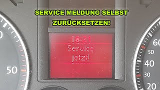 VW SERVICE MELDUNG SELBST ZURÜCKSETZEN PER TASTENKOMBINATION  TUTORIAL  GOLF 5  FACTOREM [upl. by Lorelle]